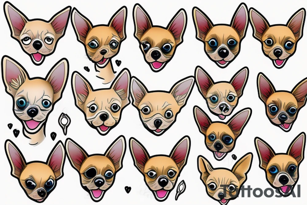 Blonde 
Chihuahua tattoo idea
