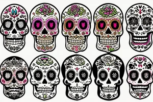 Sugar skull tattoo idea
