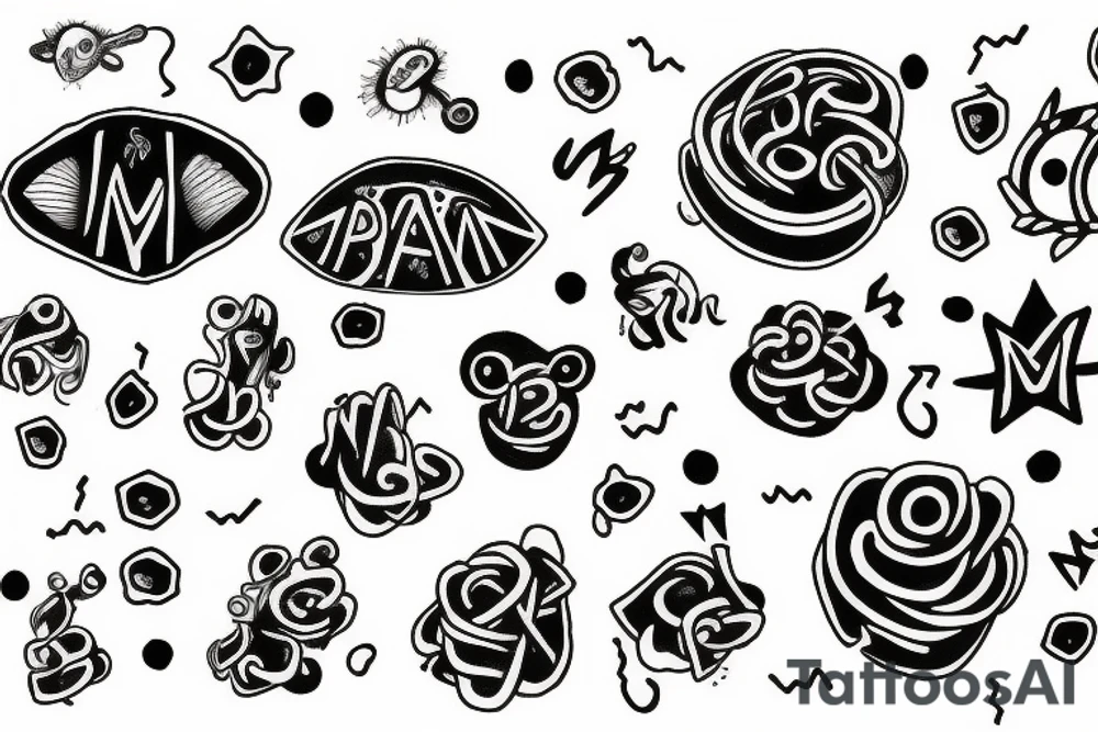 dopamine molecule tattoo idea