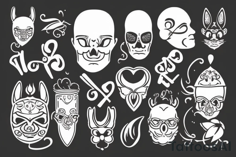 Socha tváre gréckeho boha ktorý ma puknutú tvár a v tej pukline je časť jeho pravej ludskej tváre. tattoo idea