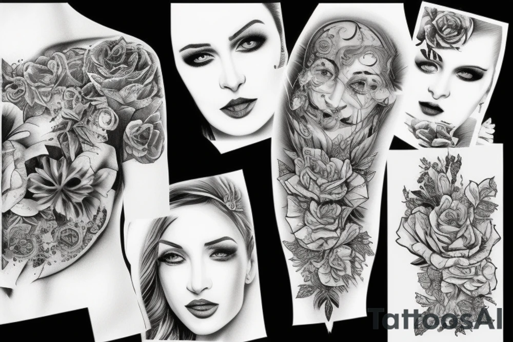 Tvár Zeusa ktorá je ako socha ale je tam prasklina tattoo idea