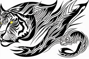tiger and dragon sleeve tattoo tattoo idea