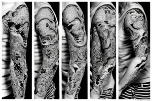 tiger and dragon sleeve tattoo tattoo idea