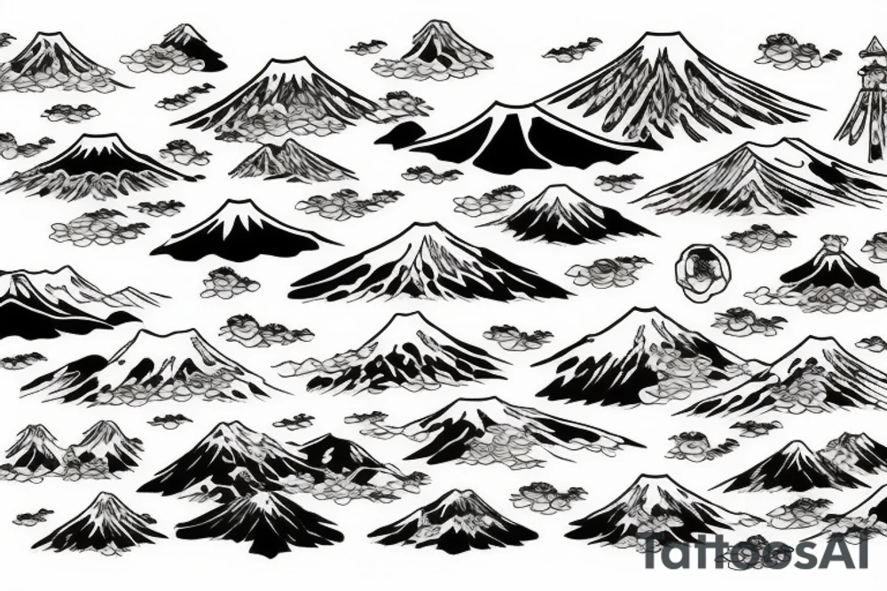 Japan, Mount Fuji, koi tattoo idea