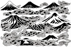 Japan, Mount Fuji, koi tattoo idea