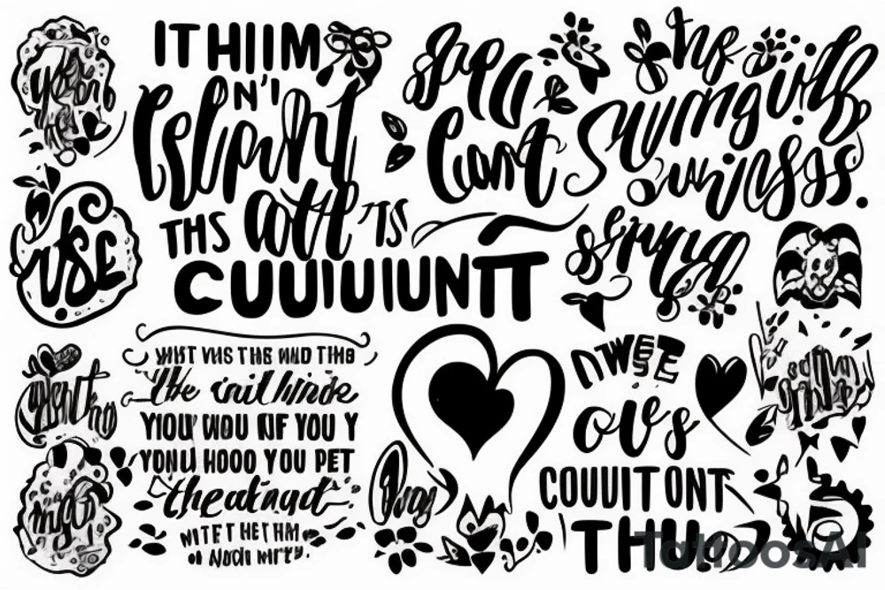 Text and imagery for the quote “it’s the small things that count” tattoo idea