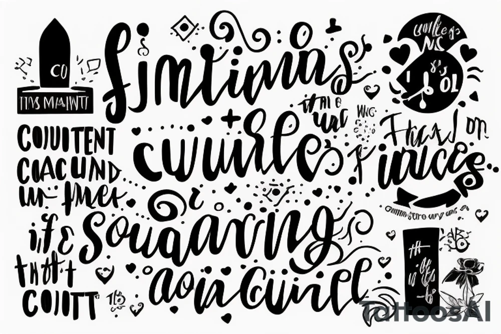 Text and imagery for the quote “it’s the small things that count” tattoo idea Text and imagery for the quote “it’s the small things that count” tattoo idea