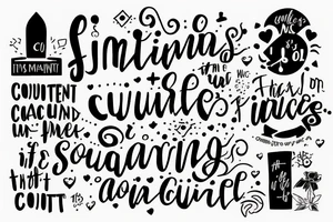 Text and imagery for the quote “it’s the small things that count” tattoo idea