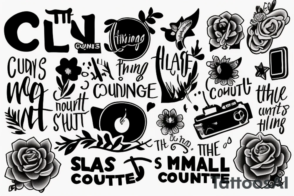 Text and imagery for the quote “it’s the small things that count” tattoo idea