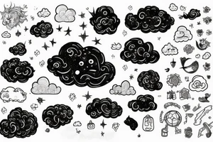 Storm cloud tattoo idea
