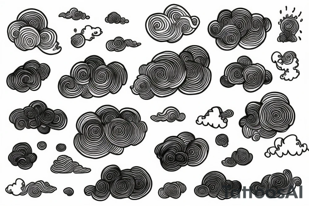 Storm cloud tattoo idea