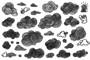 Storm cloud tattoo idea