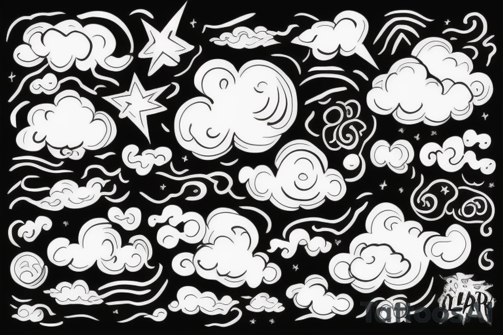 Storm cloud tattoo idea