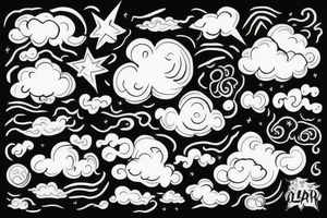 Storm cloud tattoo idea