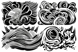 Storm cloud tattoo idea