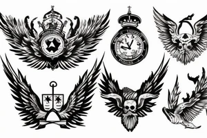 military beautiful artistic tattoo idea