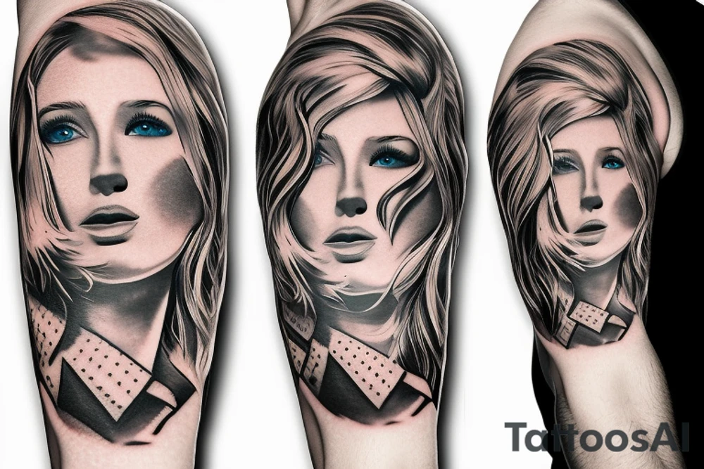 military beautiful artistic tattoo idea
