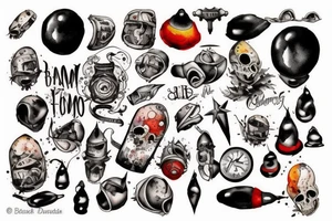 bombs and explosions tattoo idea