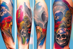 bombs and explosions tattoo idea