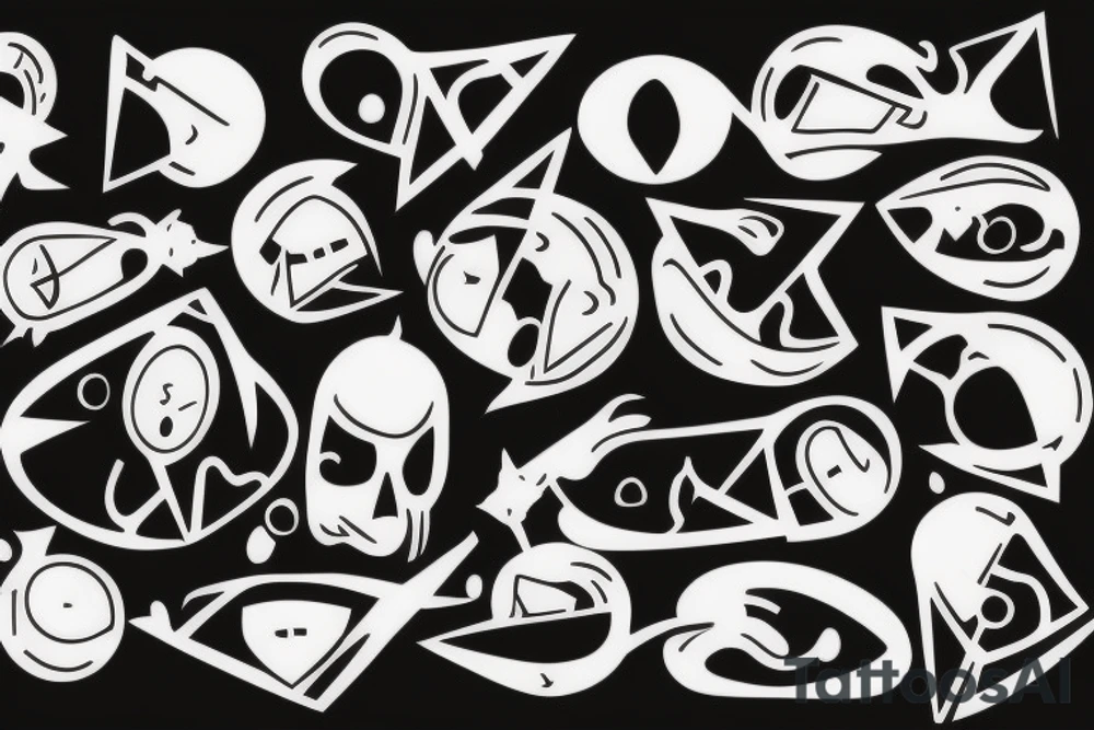 bombs and explosions on torso tattoo idea
