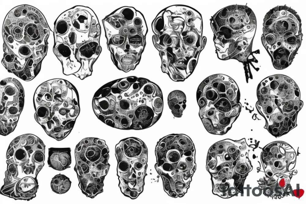 bombs and explosions on torso tattoo idea