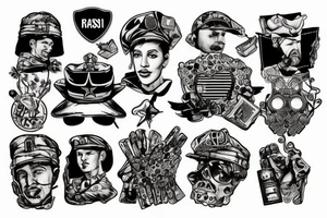 army trash polka tattoo idea