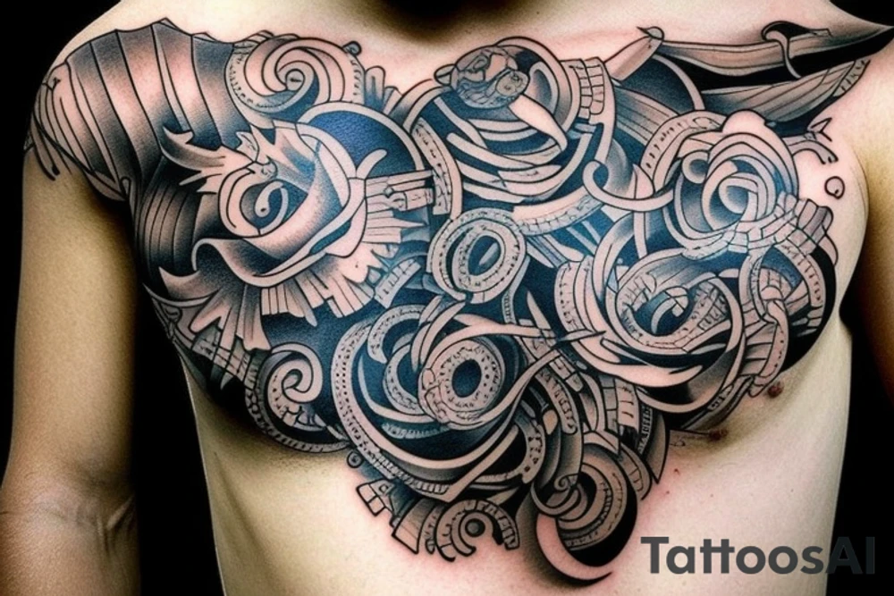 ammunition tattoo on torso detailed tattoo idea