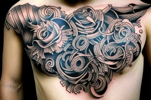 ammunition tattoo on torso detailed tattoo idea