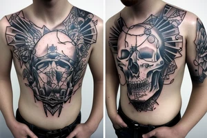 ammunition tattoo on torso detailed tattoo idea