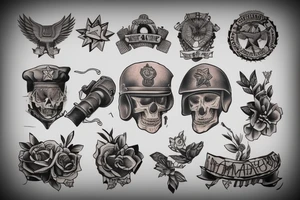tattoo on stomach military homage tattoo idea