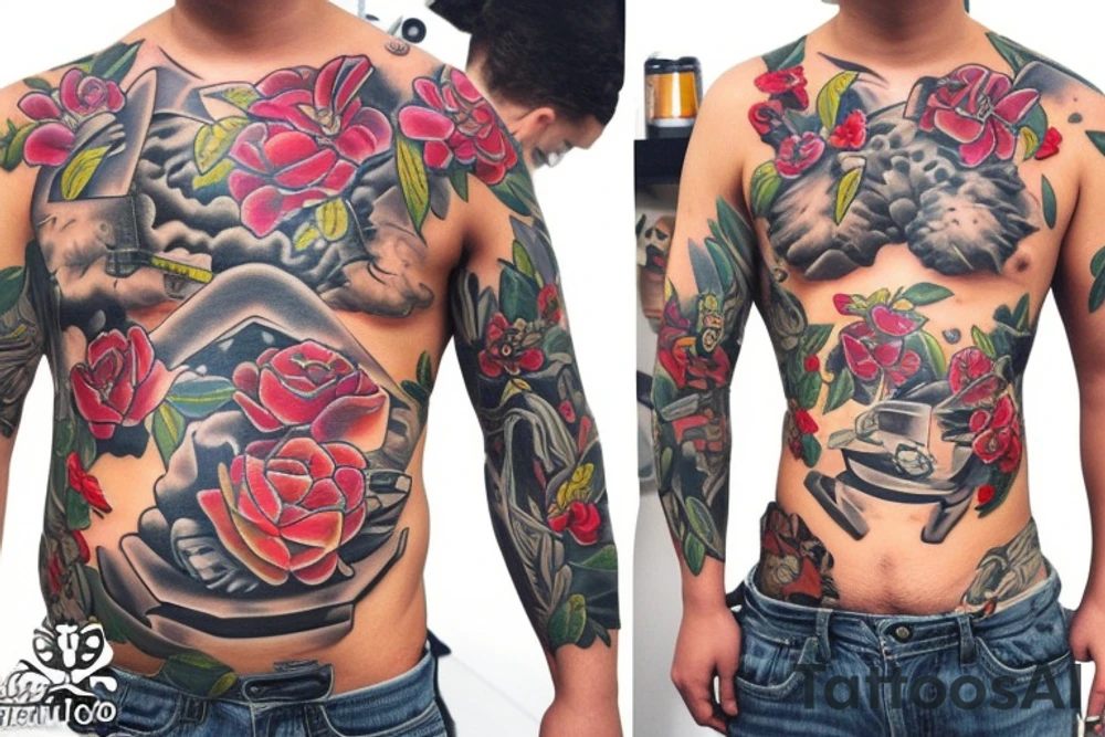 tattoo on stomach military homage tattoo idea