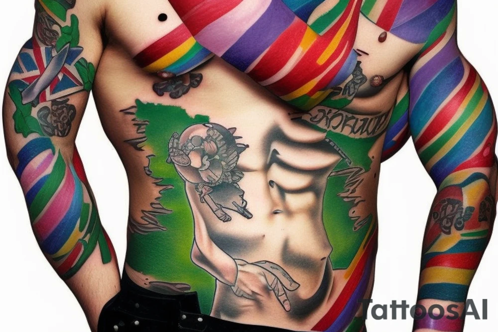 tattoo on stomach military homage lgbt tattoo idea