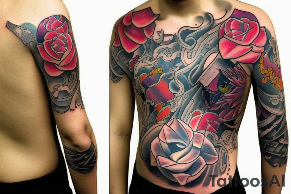 full stomach tattoo design tattoo idea