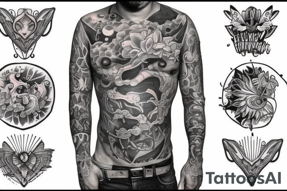 full stomach tattoo design tattoo idea