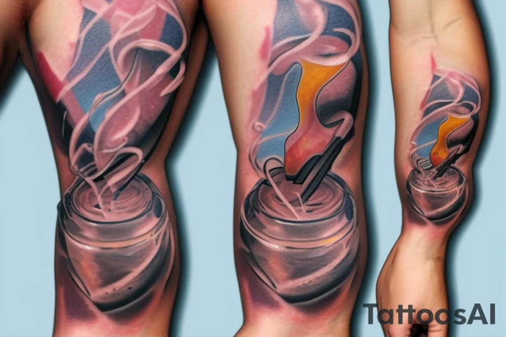 full stomach tattoo design hyper realistic tattoo idea