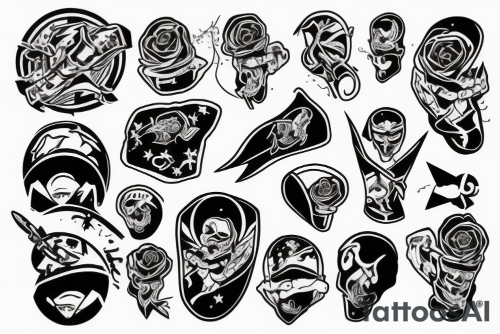 plan dropping bombs at night tattoo idea