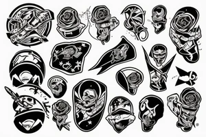 plan dropping bombs at night tattoo idea