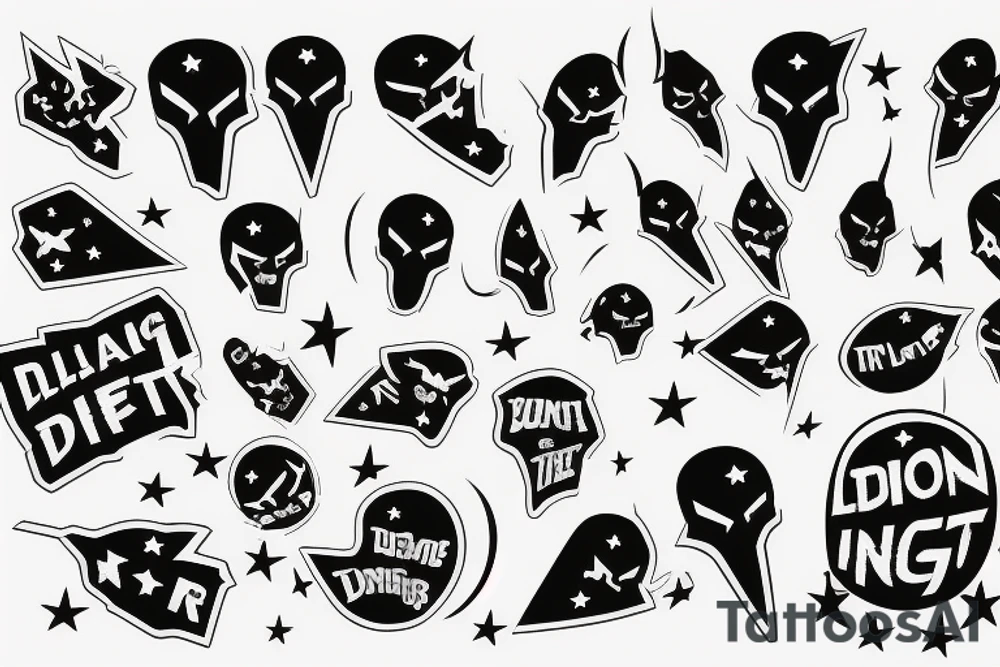 plan dropping bombs at night tattoo idea