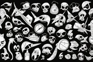 plan dropping bombs at night tattoo idea