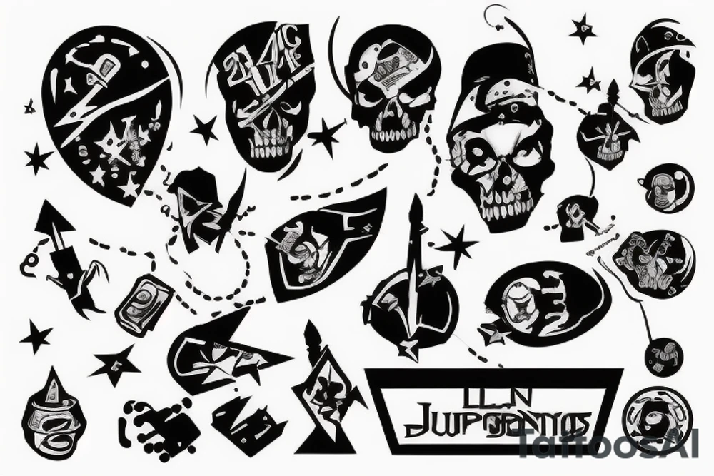 plan dropping bombs at night tattoo idea