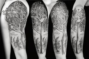 gothic tree of life tattoo idea