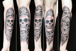 a skeleton helping another skeleton tattoo idea
