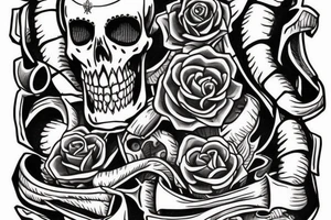 a skeleton helping another skeleton tattoo idea