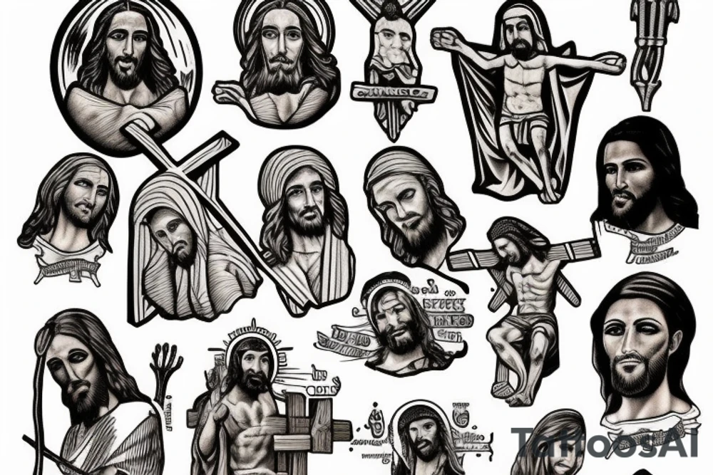 jesus crucified tattoo idea