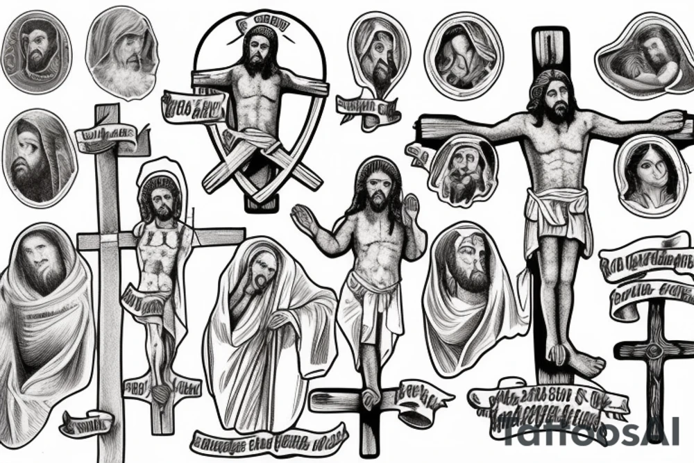 jesus crucified tattoo idea
