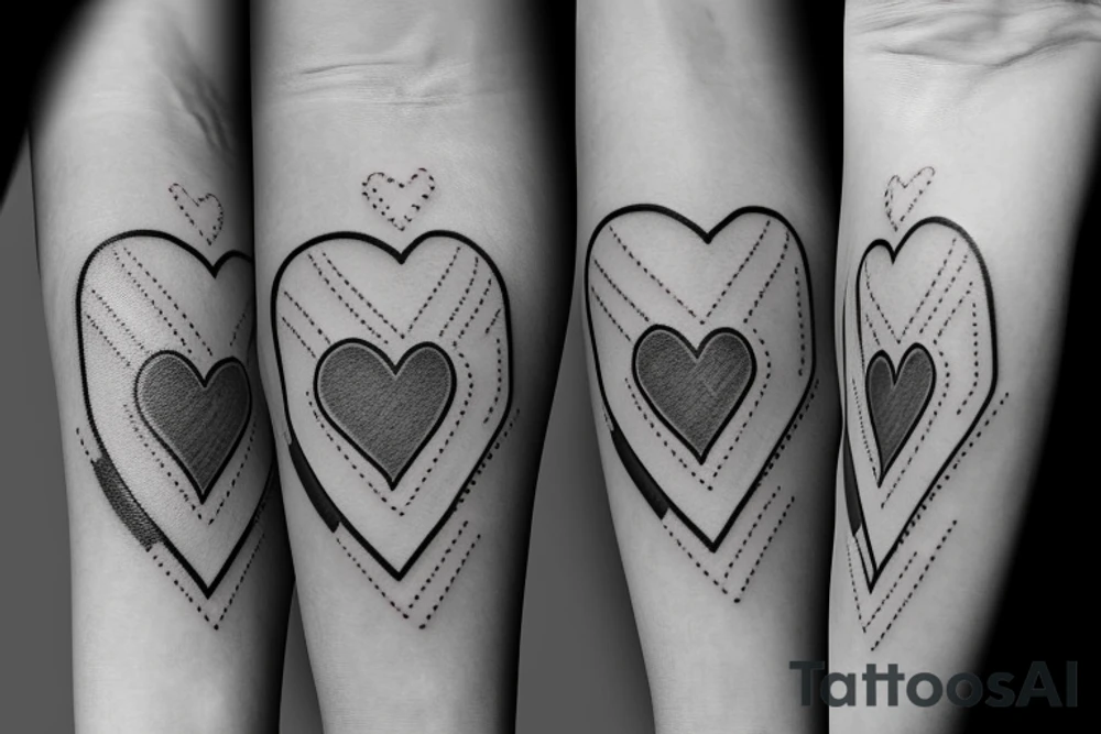 bandage with a heart tattoo idea