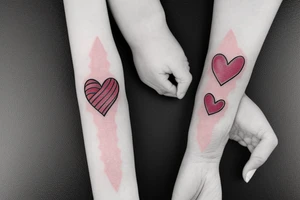 bandage with a heart tattoo idea