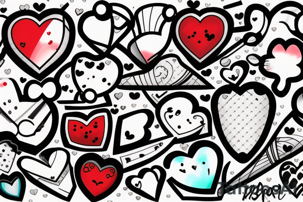 bandage with a heart tattoo idea