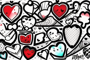 bandage with a heart tattoo idea