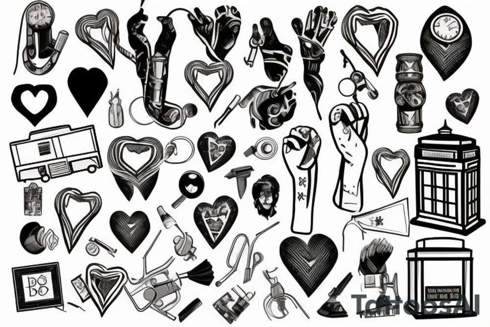 bandage with a heart and a doctor who repair the heart tattoo idea